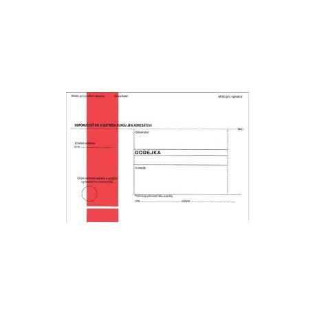  Obálky B6 s dodejkou samopropisovací - s červeným pruhem / 1000 ks