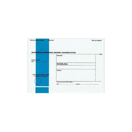 Obálky B6 s dodejkou samopropisovací - s modrým pruhem / 1000 ks