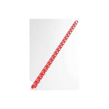 Kroužky pro kroužkovou vazbu plastové 10mm červená